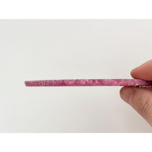 Pink Agate Sliced Geode Crystal Freeform Shaped Large Gold T Vintage Pendant - Picture 5 of 13